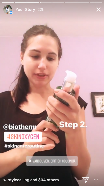 krystin-tysire-instagram-story-biotherm-2